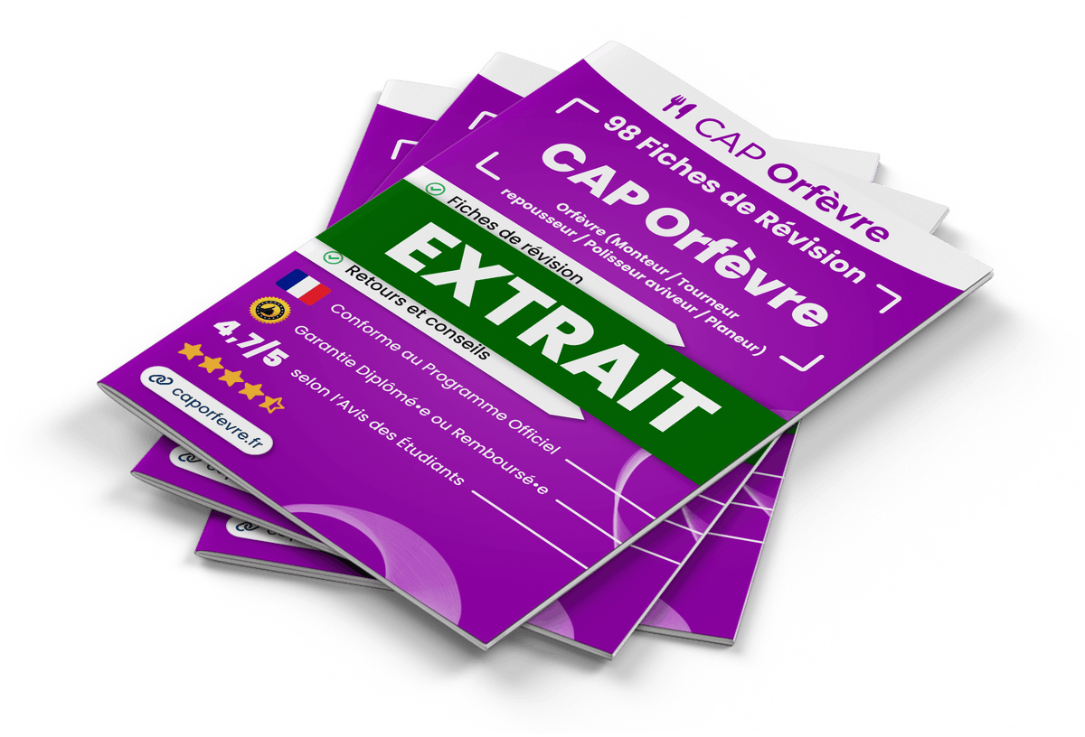 Extrait Fiches Révision gratuites CAP Orfèvre